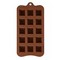 Kitcheniva Silicone Square Chocolate Drop Mold (4.1 x 8.5 Inch) - Makes 15 Chocolate Drops